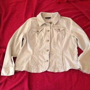 Charter Club Tan Jean Jacket Classic Fitted Design